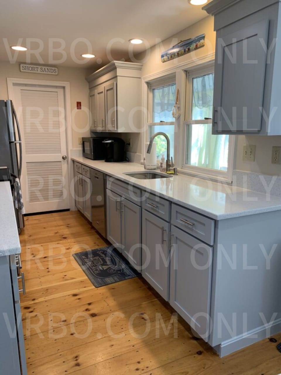 Full size microwave and dishwasher