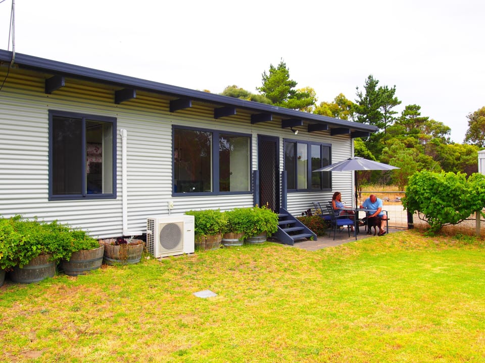 Enclosed yard.