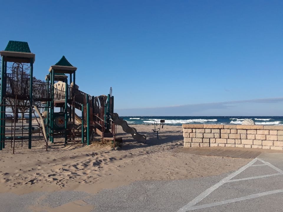 Playground equipment at the beach