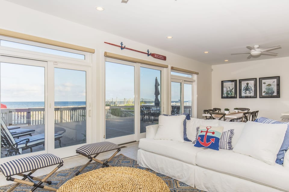 Bright open spacious living room and dining room