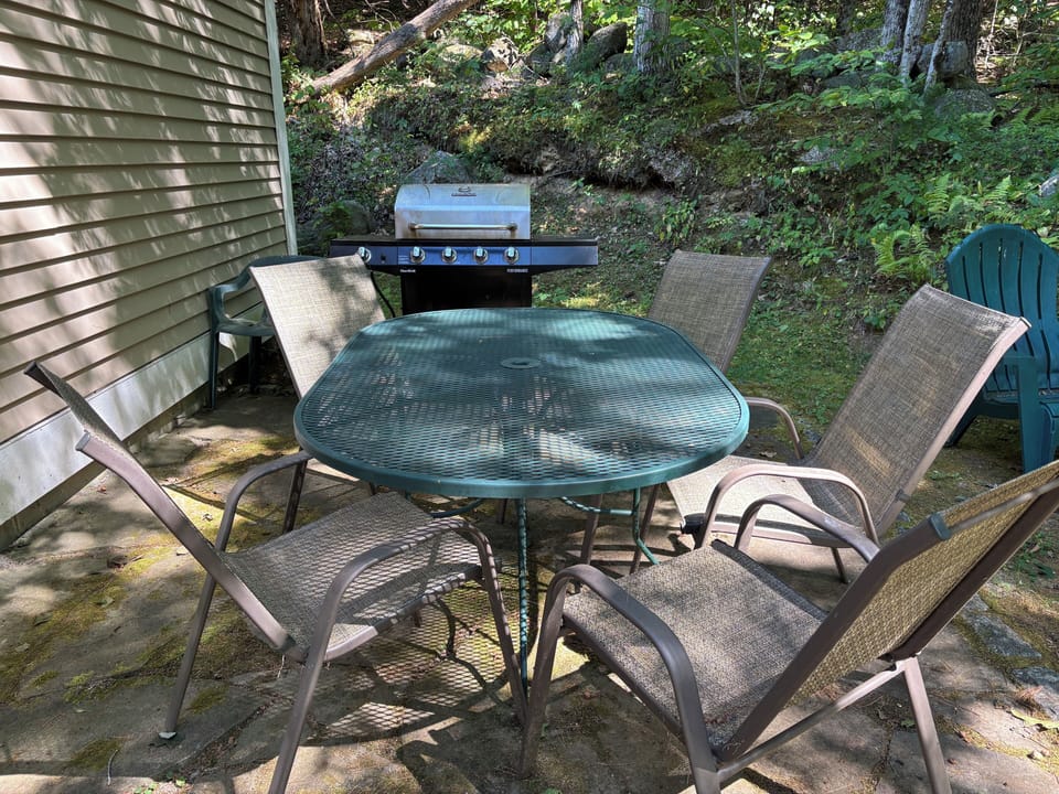 Grill and patio table/chairs