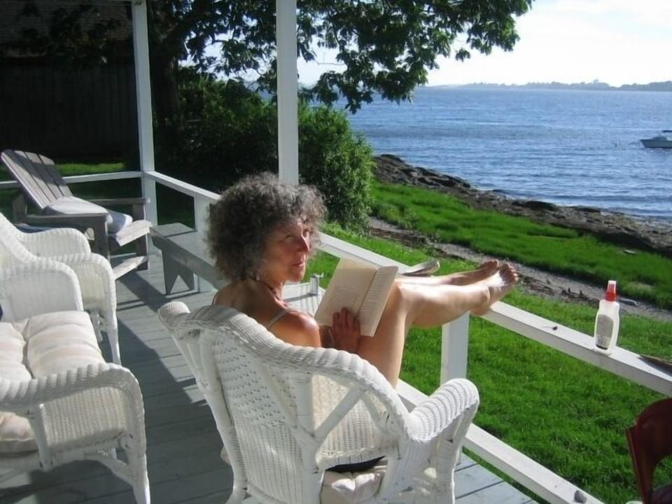 Relaxing on the back porch