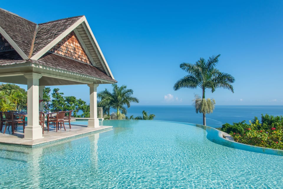Silent Waters Villa Dining Gazebo and Pool