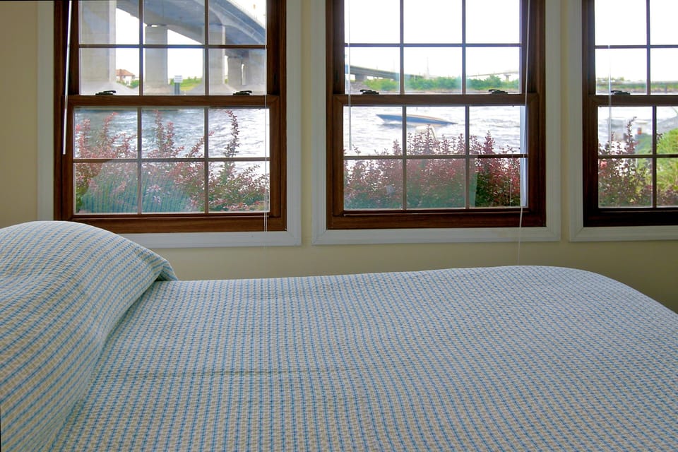 View of river from bedroom area