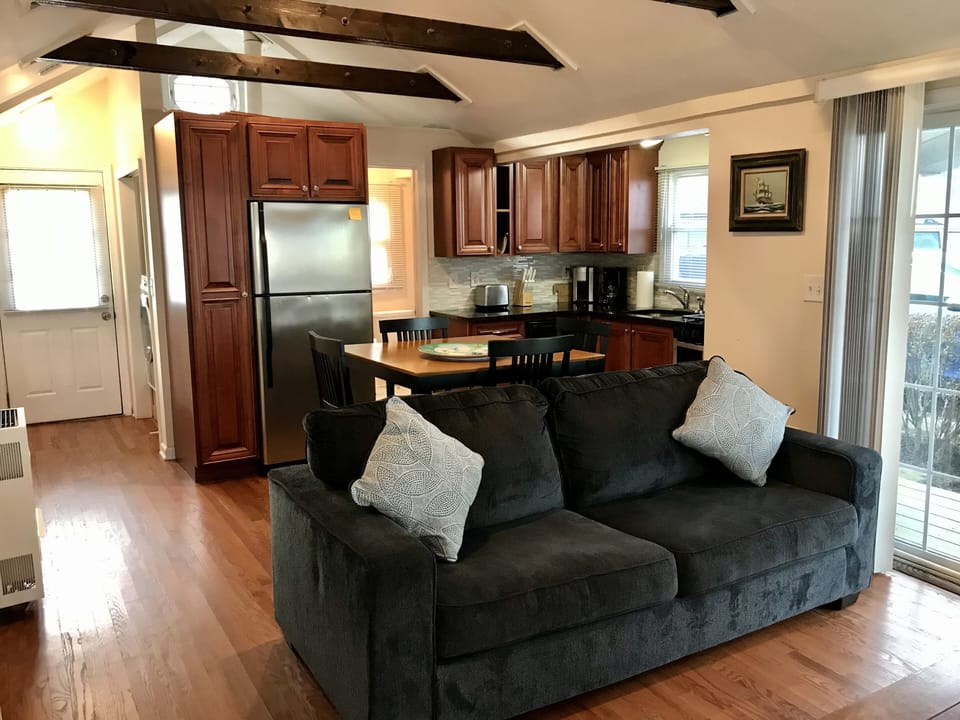 Comfy sofa bed offers additional sleeping options 