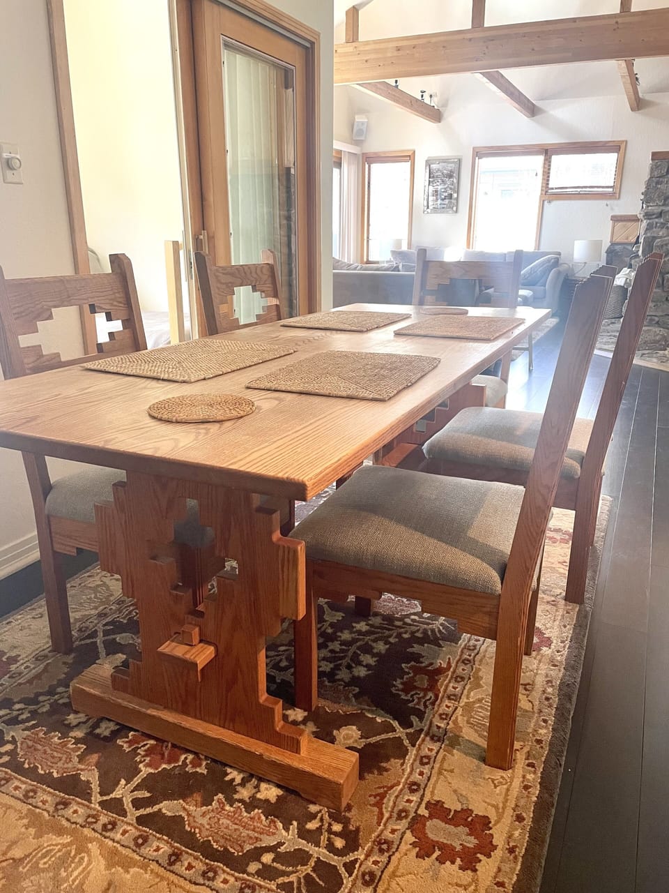 Dining table with seating for 6