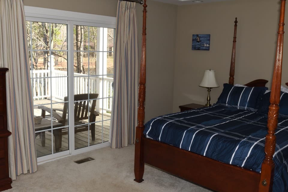 Downstairs Master Bedroom with walkout to deck