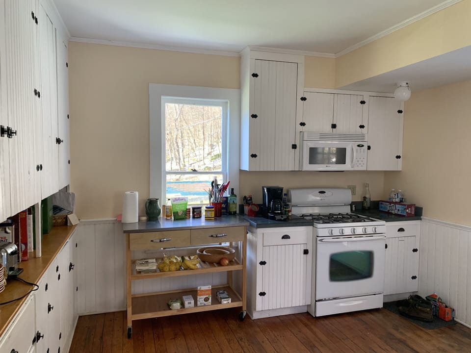 The kitchen. We added the moveable island for more counterspace
