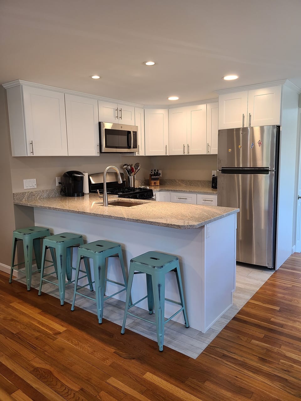 Small, but smartly designed kitchen to provide all the comforts of home.  