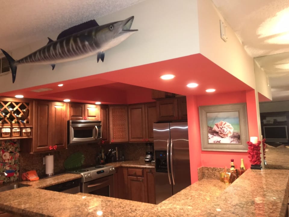 the kitchen