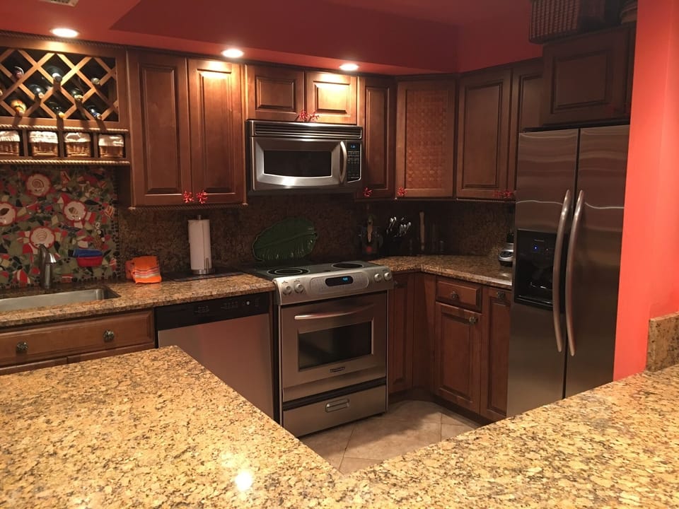 the kitchen