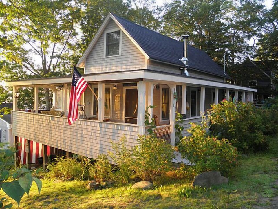 front of cottage as you pull in on high street