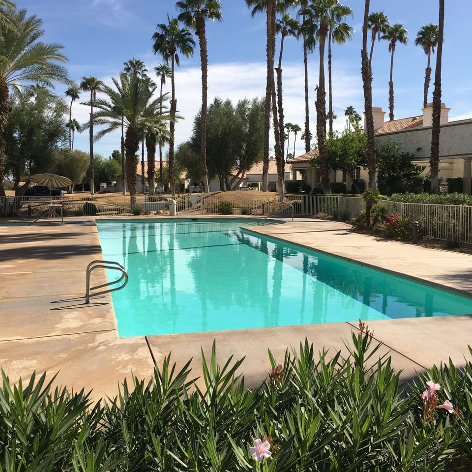Pool #2 is a three minute walk up the street. It is a large lap pool.
