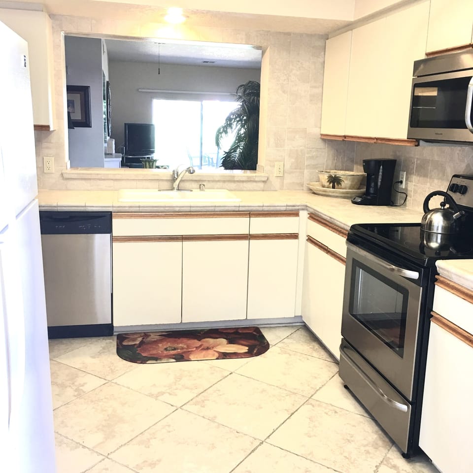 Kitchen with appliances updated in 2018.