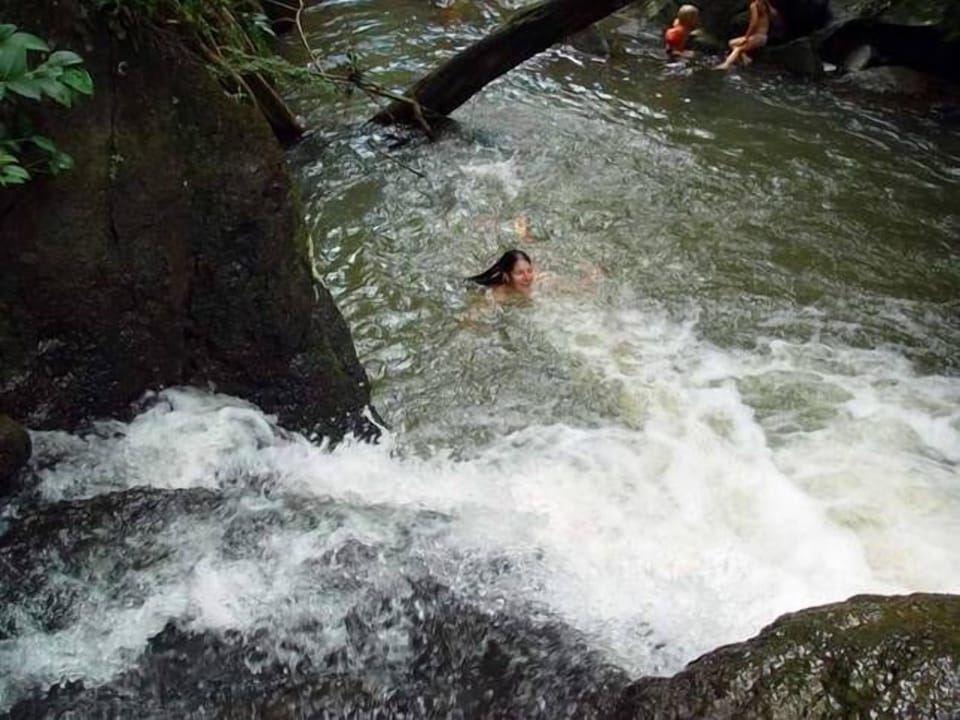 Refreshing dip at the end of the walk to Coorabell Creek 