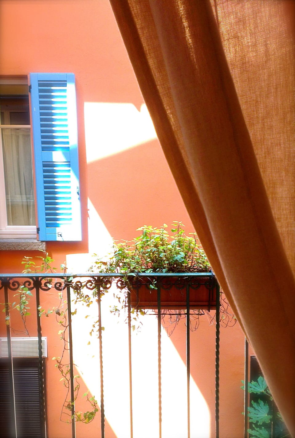 Window view from the double bedroom with balcony