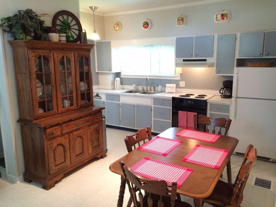 Well-equipped kitchen.