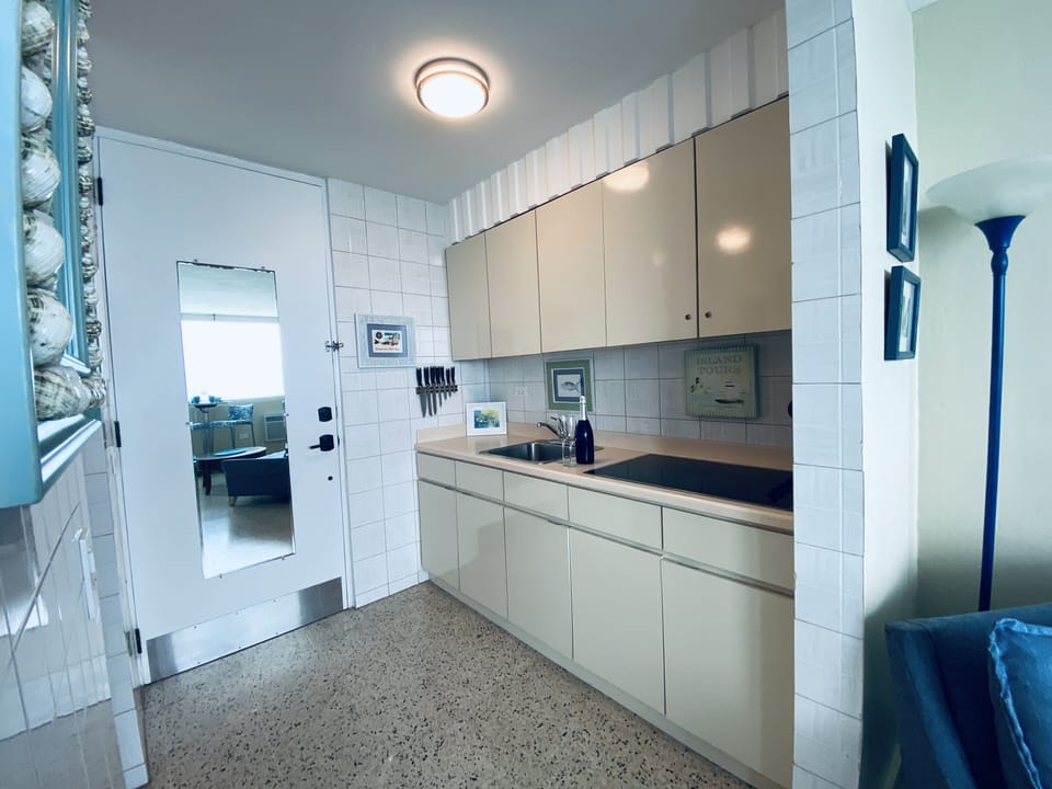 Kitchenette with all modern conveniences, so you can make meals if so inclined.