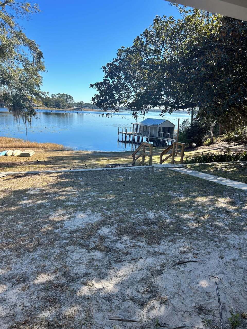 View from rear of house, mid-afternoon