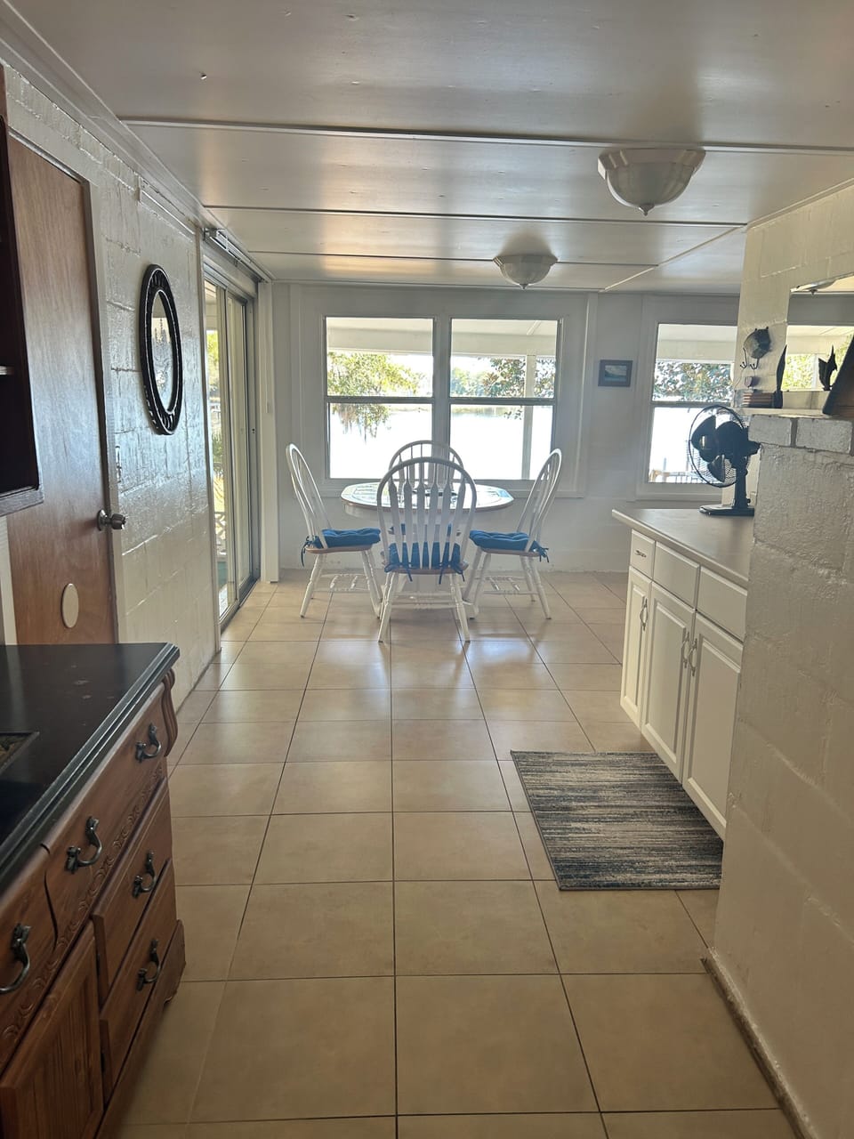 Hallway from original main kitchen to rear of home