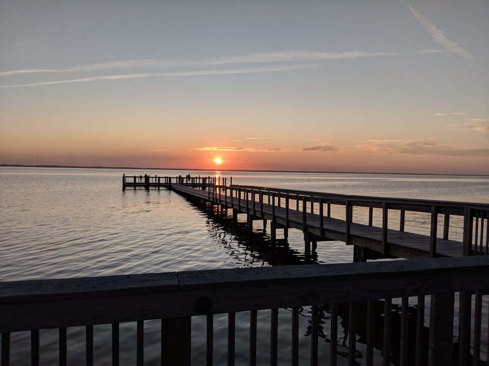 Part of extensive boardwalk on Currituck Sound. Great sunsets.