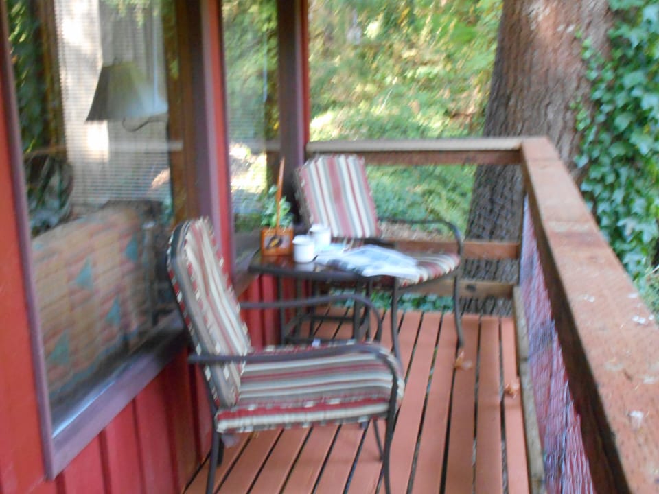 Deck overlooking creek