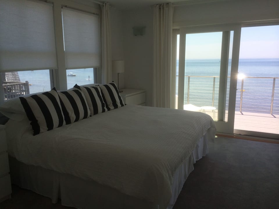 This king size bed is great for visiting guests.