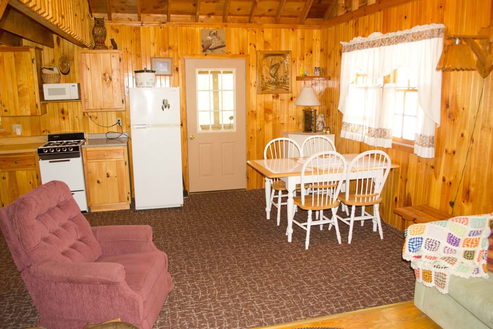 Dining and kitchen area from living area.