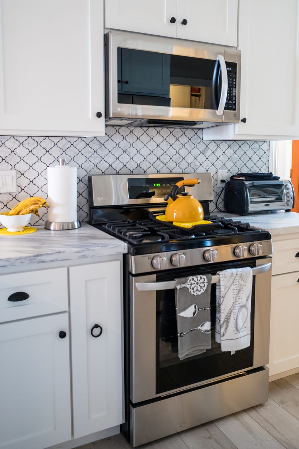 Brand new stainless steel LG appliances with 17000 BTU, high performance burners