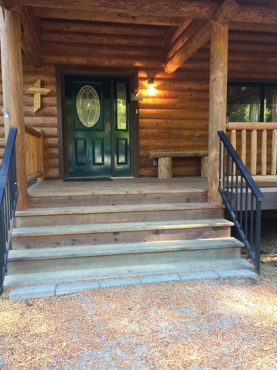 Front entree stairs/rails