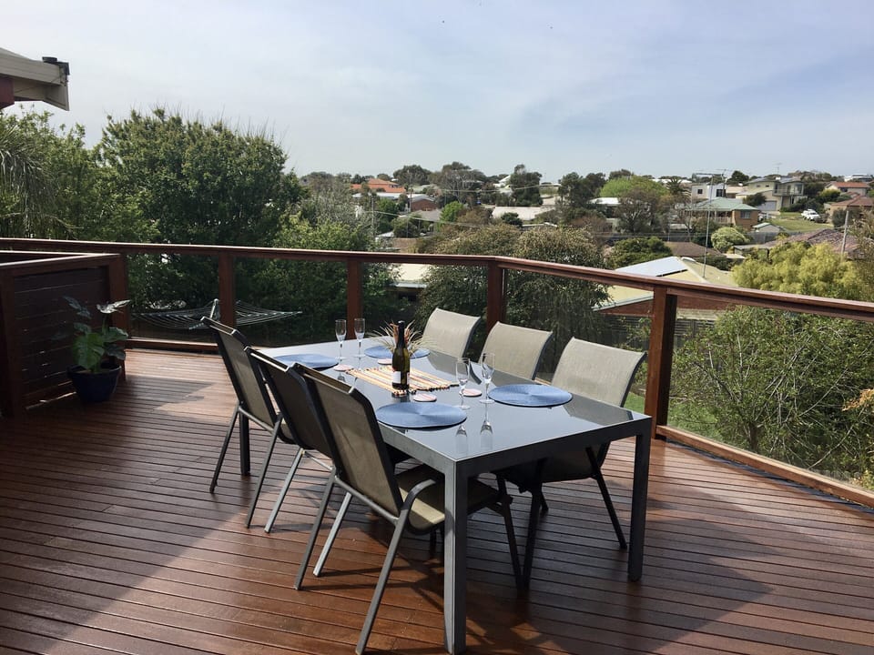 Elevated alfresco deck with lovely views