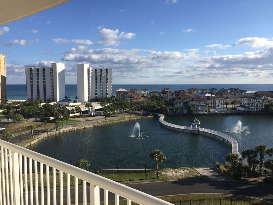  outdoor space, large balcony, summer, unit views gulf and lake