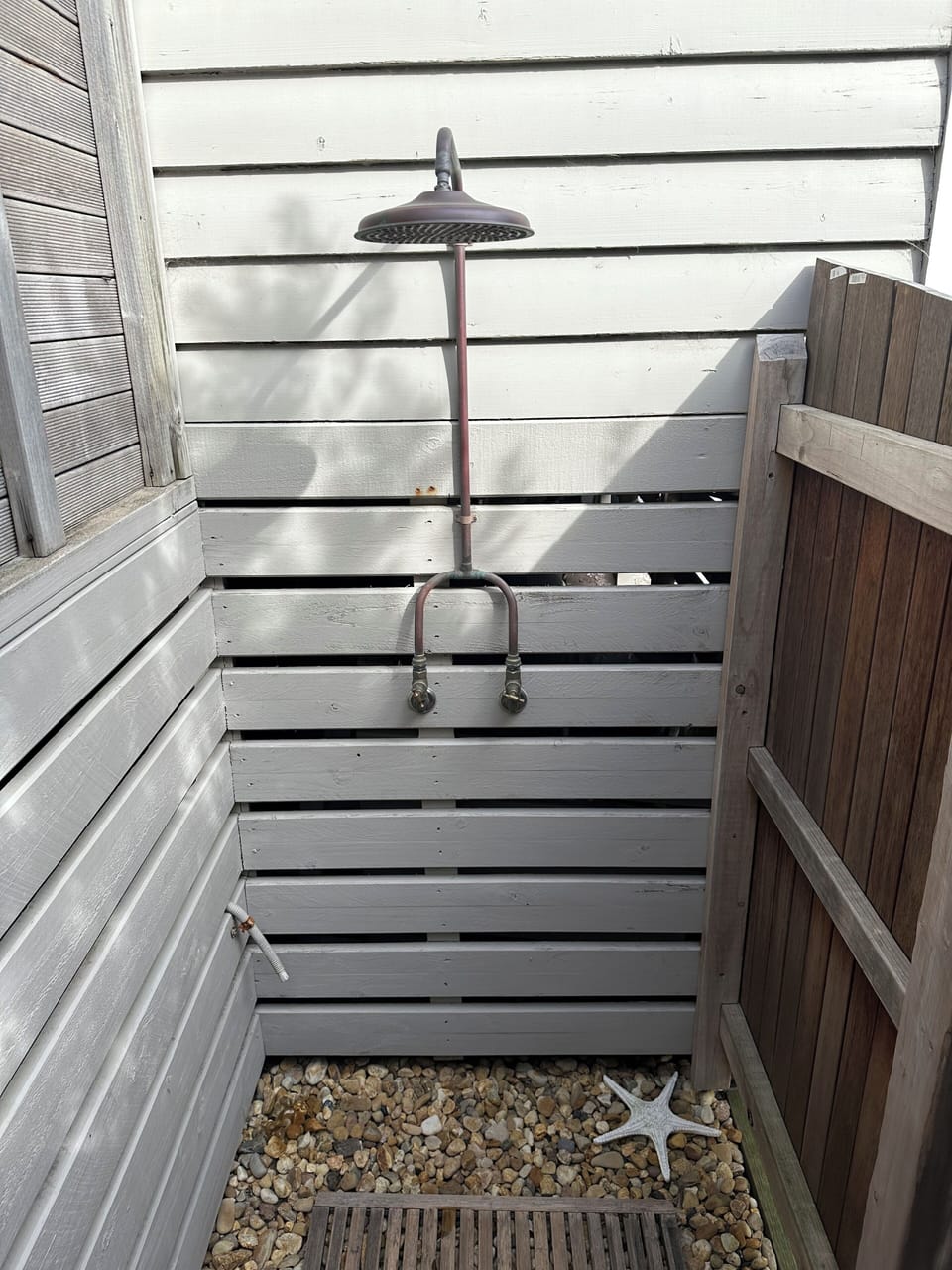 Hot water outdoor shower - our favourite!