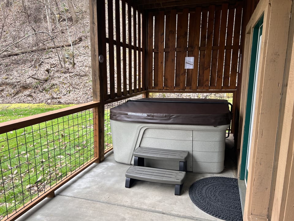 Seven person hot tub