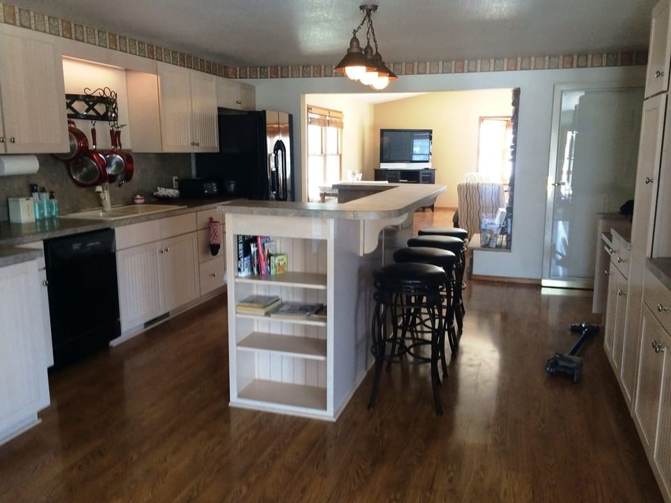 Kitchen looking into Living Room