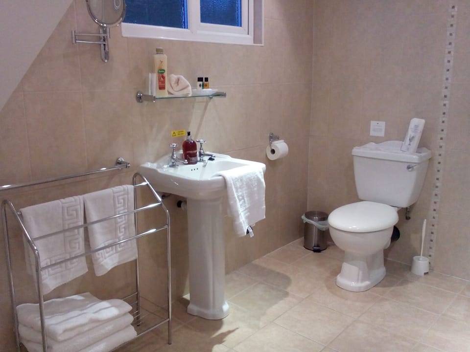 Part of the en-suite in the top twin bedroom.