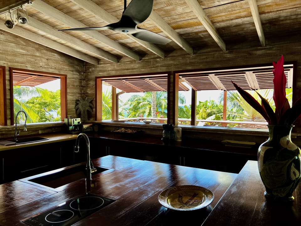Kitchen looking out toward Veranda