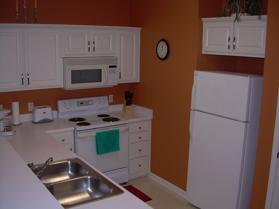Full Kitchen with Stove, Range, Microwave, Toaster, Coffee Maker, Crockpot, Ref.