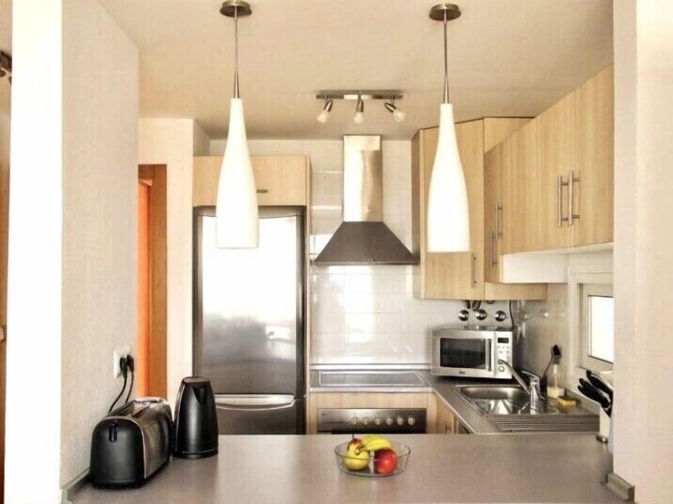 View of the kitchen area