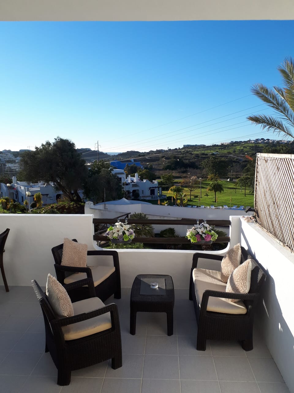 outside chilling area with stunning views