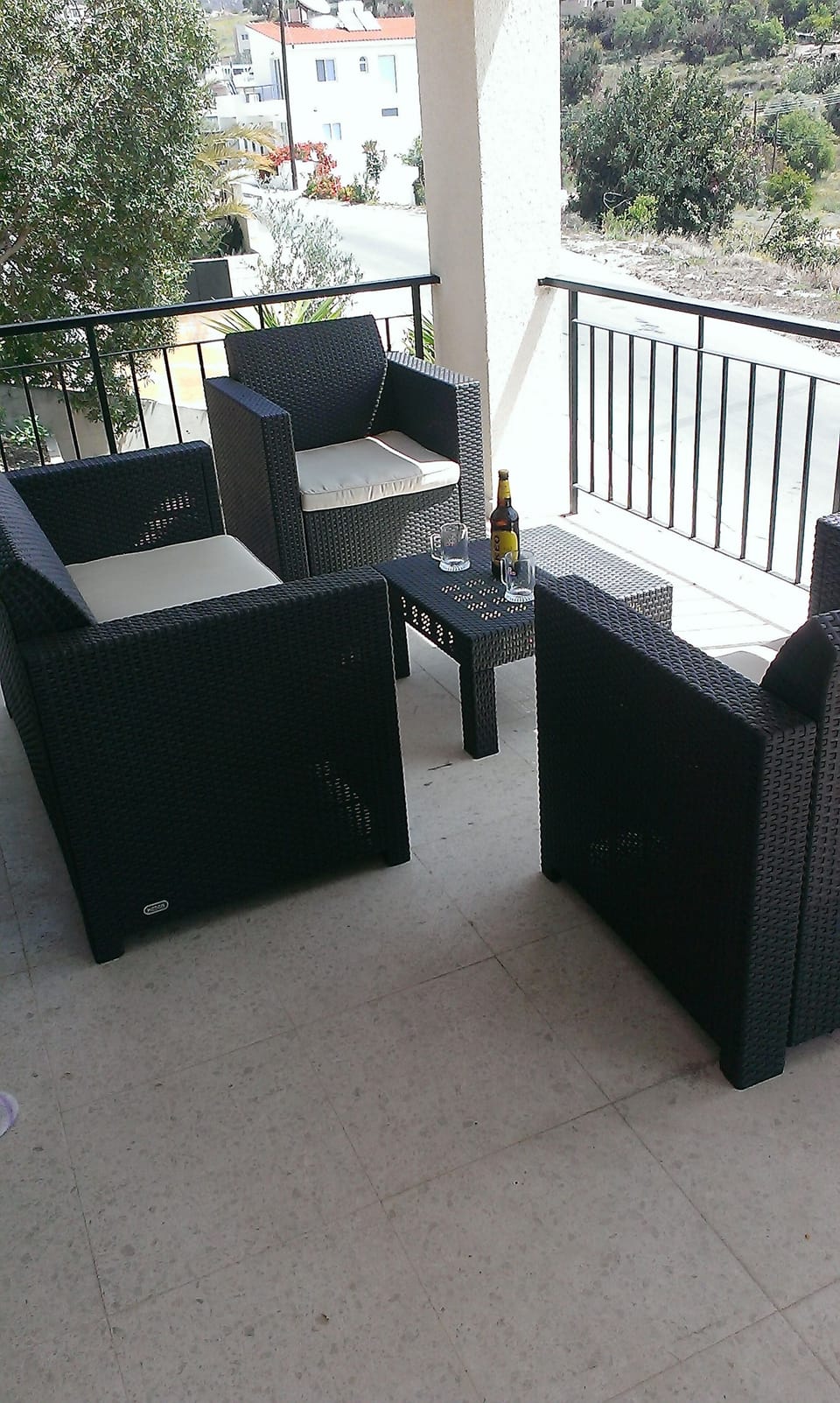 Seating area on balcony