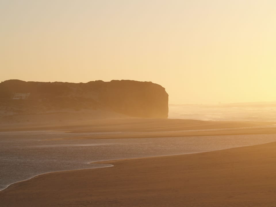 Sunset over lagoon