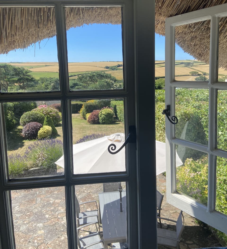 Magnificient views across to Bolberry Down from the master bedroom