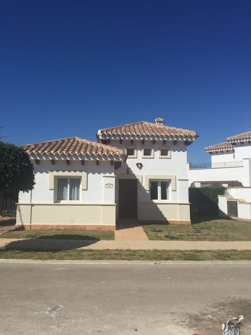 Front of villa