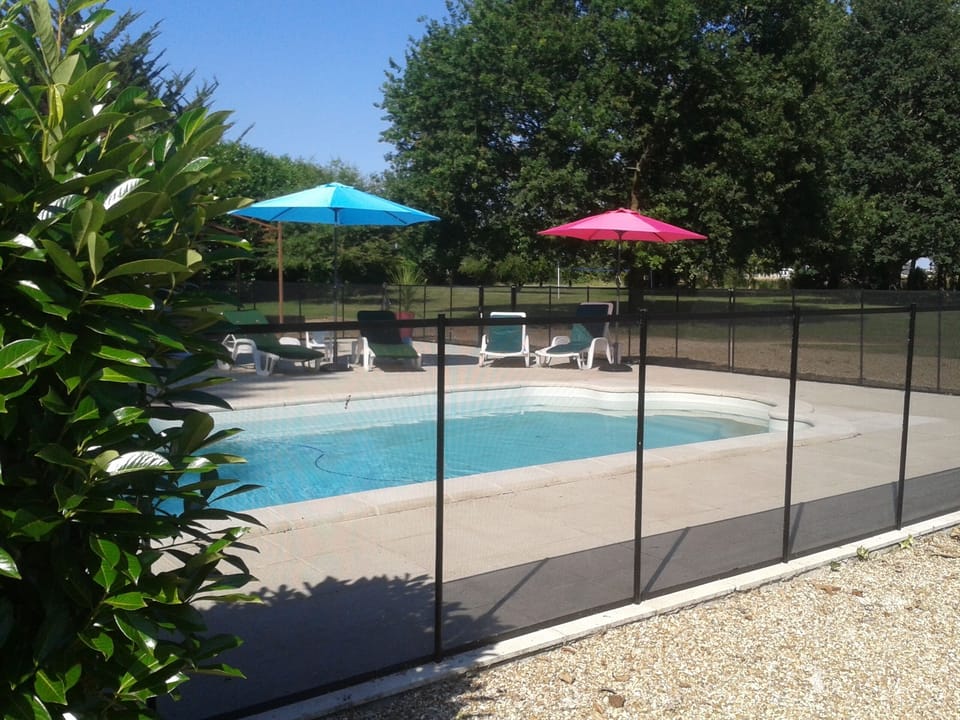 The pool is secured