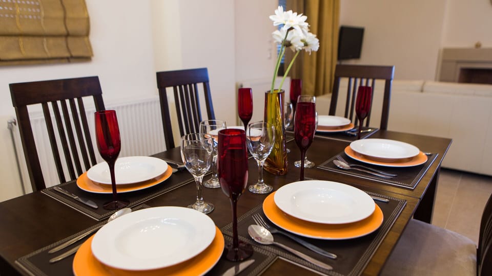Dining area of the main house next to living room