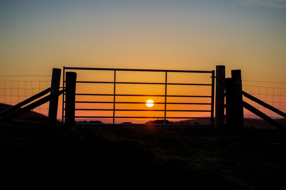 Fantastic sunsets from the hill behind the  house