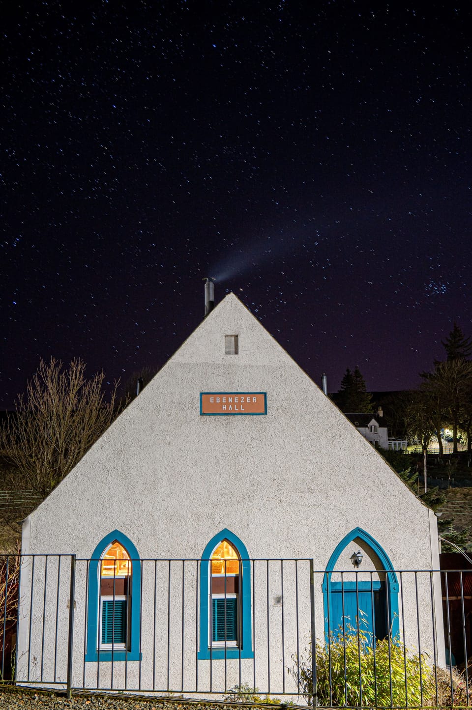 Clear air and dark skies