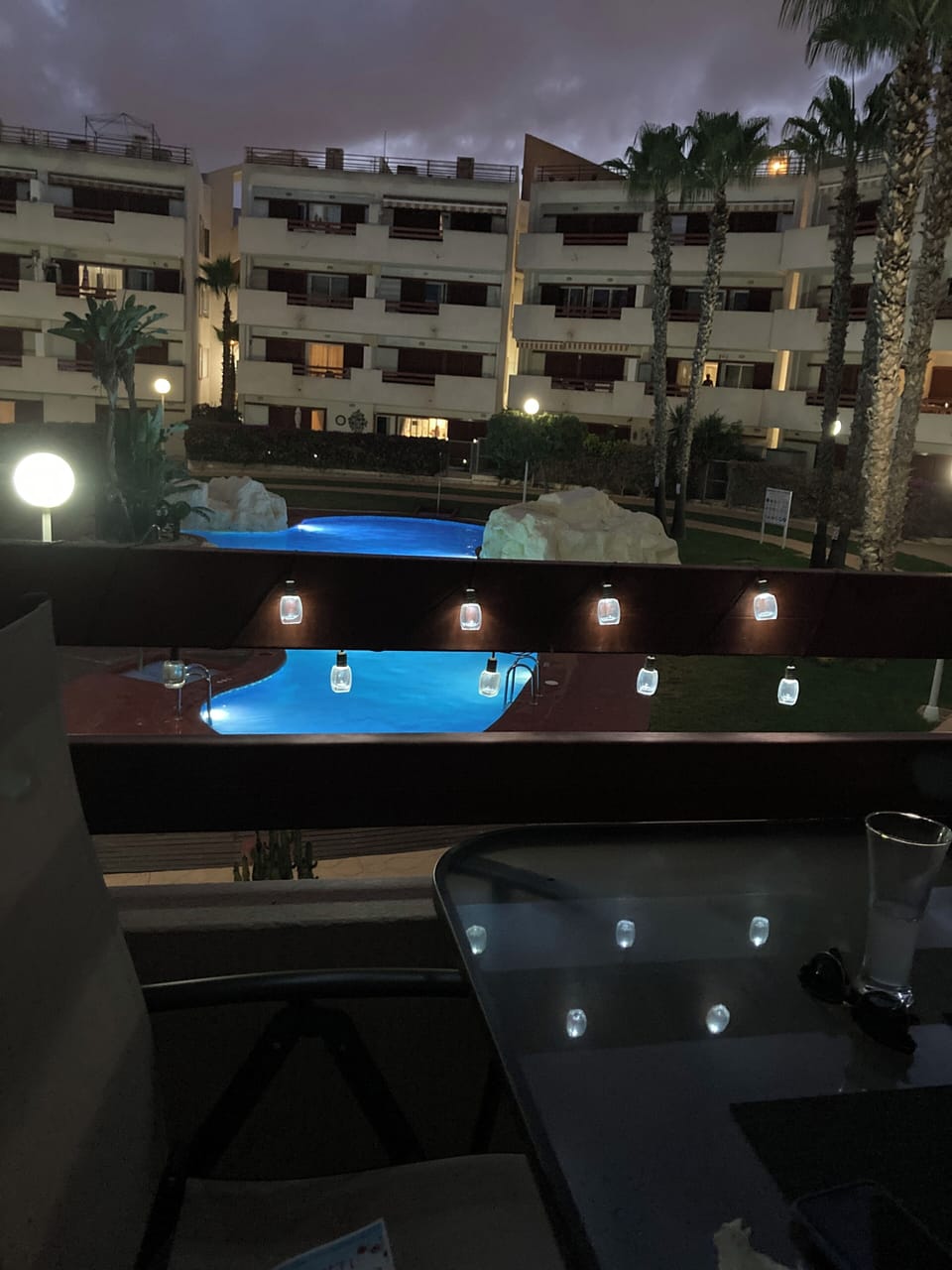 Balcony at night