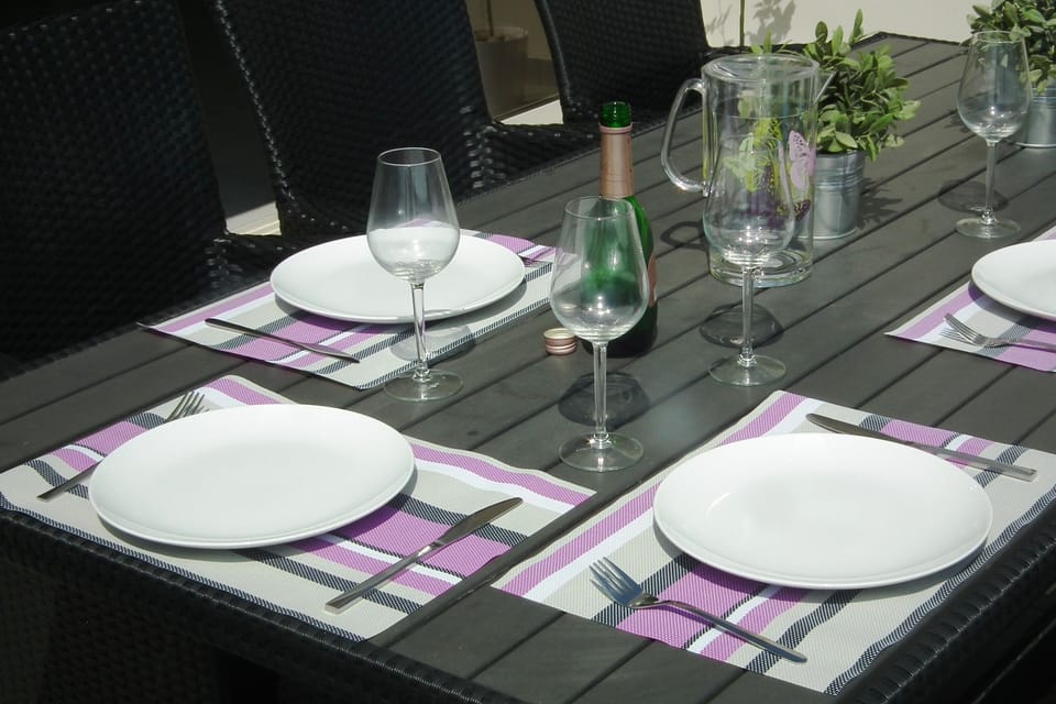 Dining outdoors